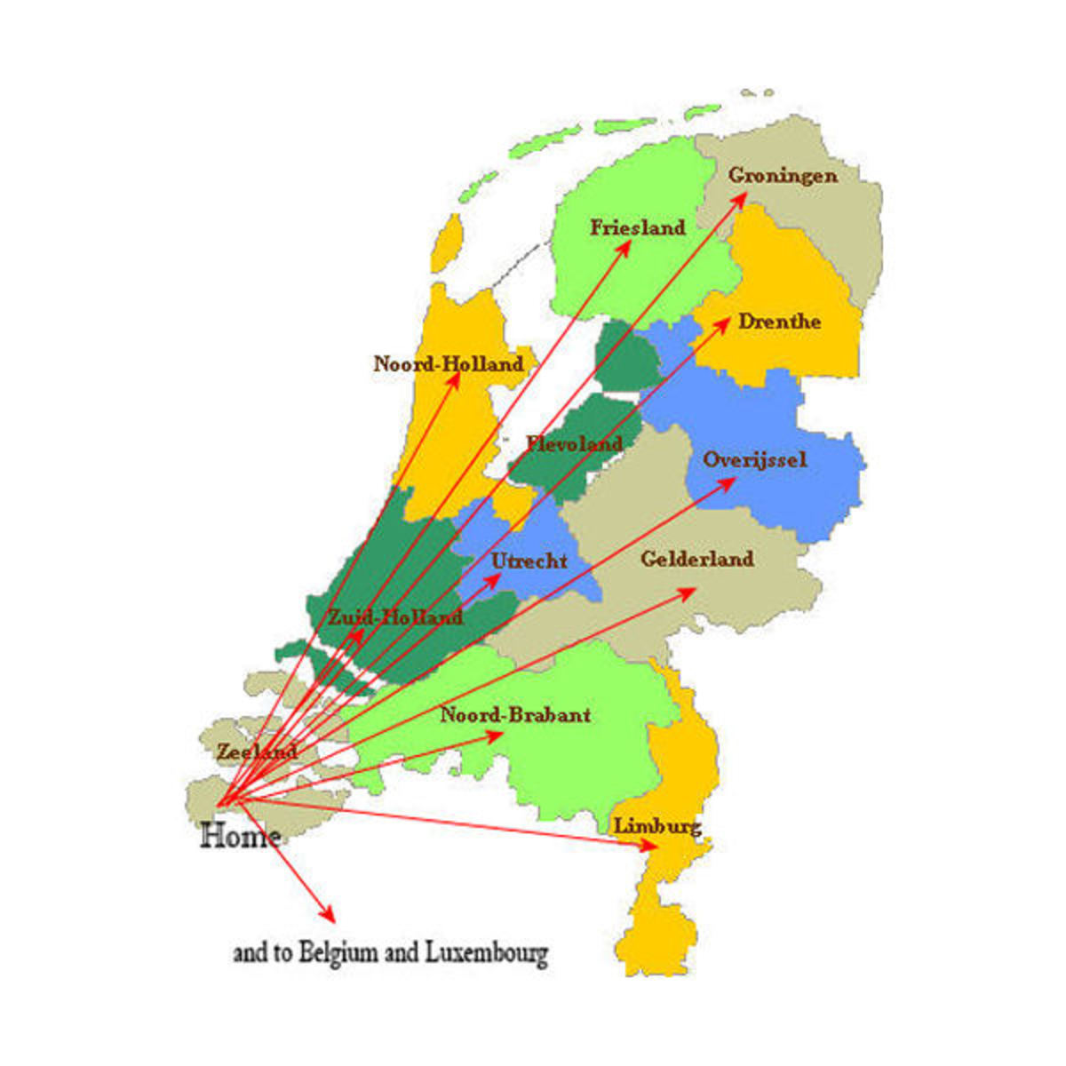 Map of The Netherlands