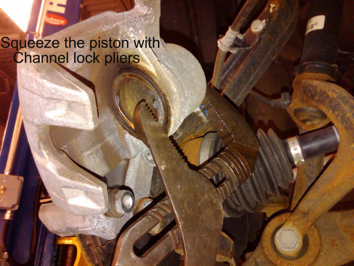 The caliper piston needs to move back into its bore with no binding.
