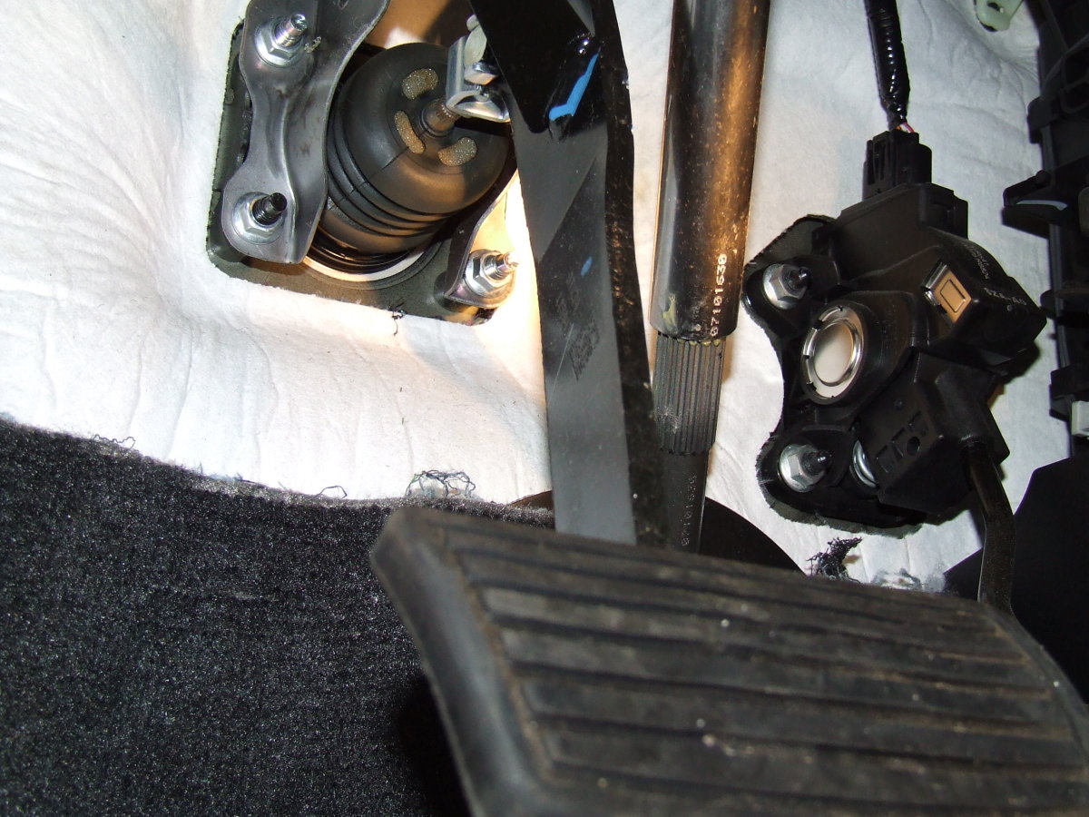 A better idea of where the master cylinder is located in relation to the brake pedal.