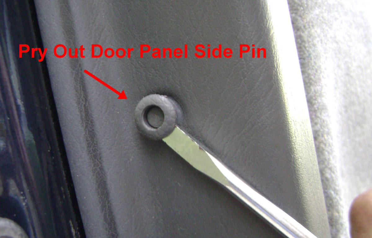 i(3). Pry out the door panel pin.