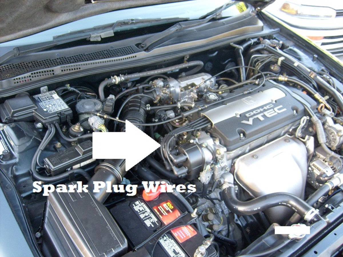 Follow the spark plug wires to assist you in locating the spark plugs.