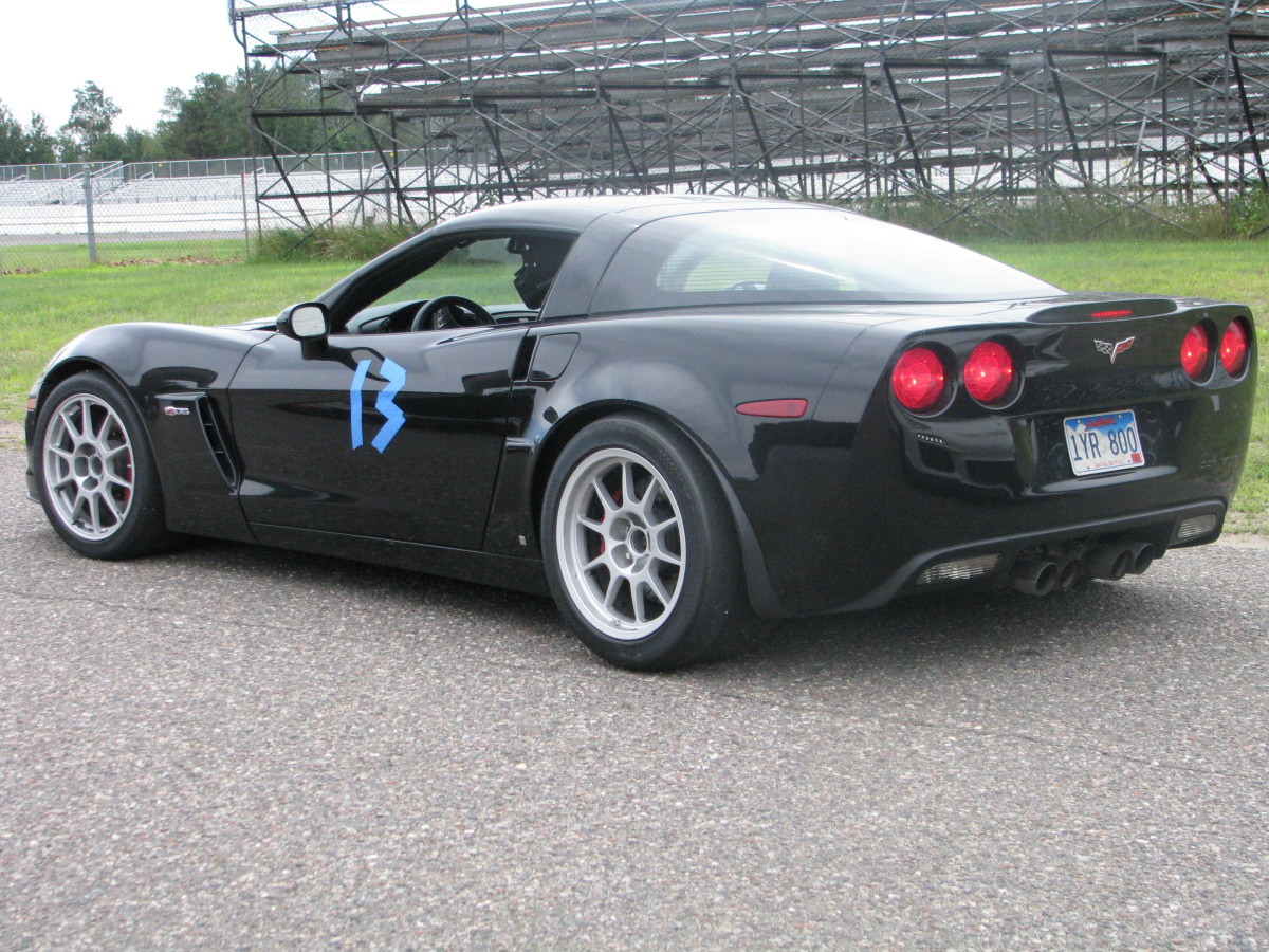 A Corvette at a track day in Minnesota