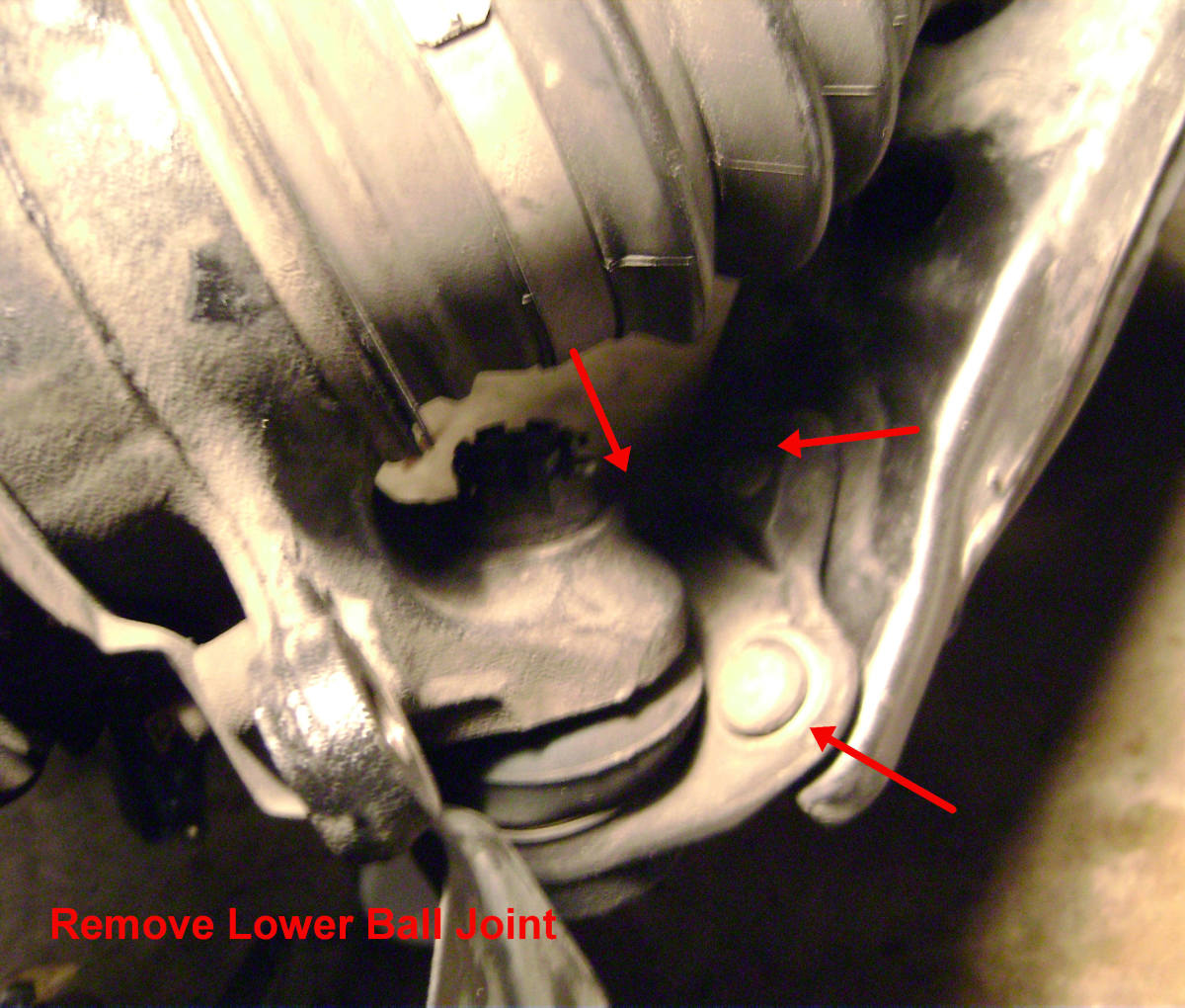 M.  Remove lower ball joint