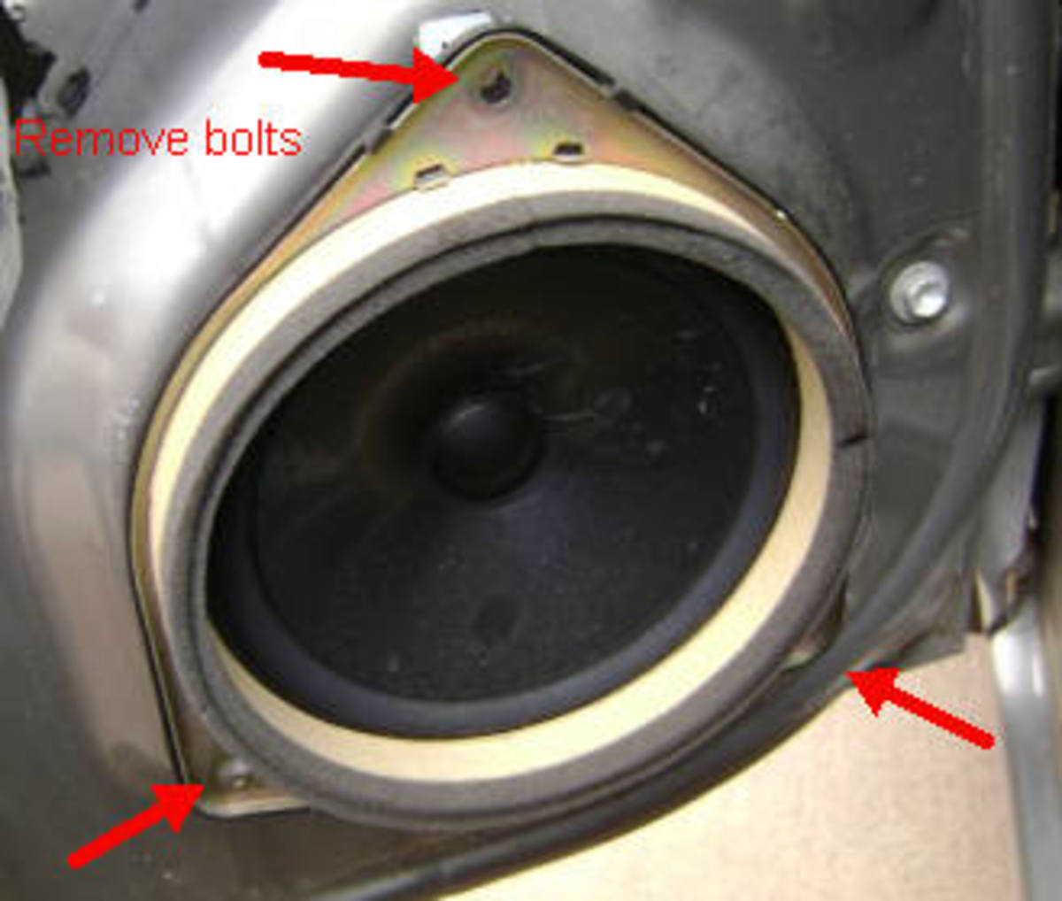 Remove mount bolts and detach wire lead