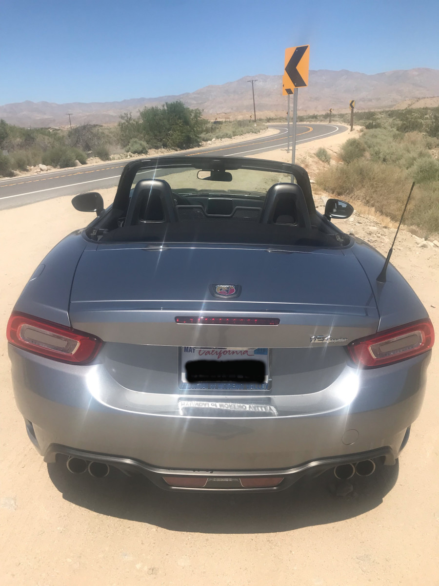2017 Fiat Spider Abarth from the rear
