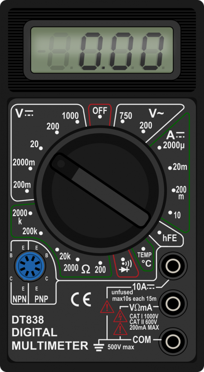 Use a digital multimeter to troubleshoot the IAC motor.