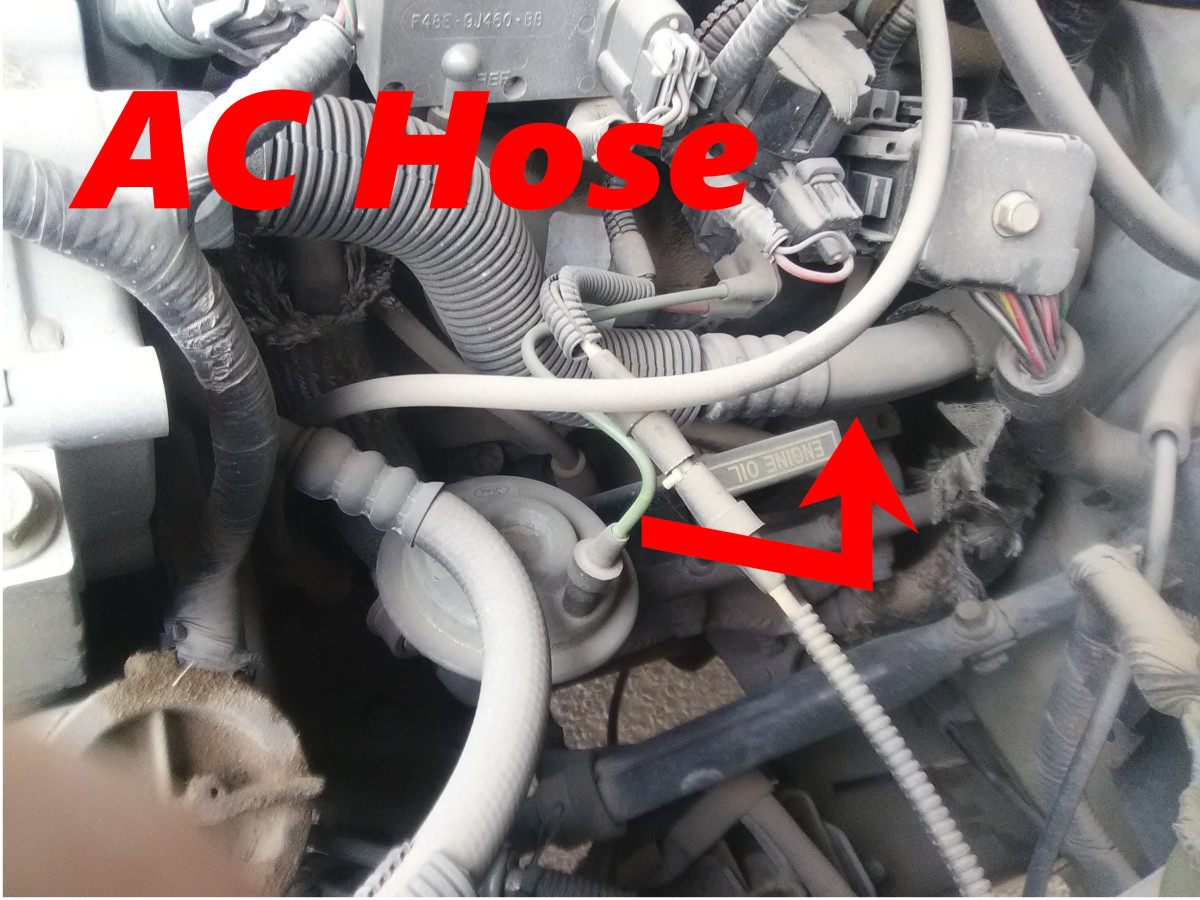 Check that AC system hoses aren't touching other components.