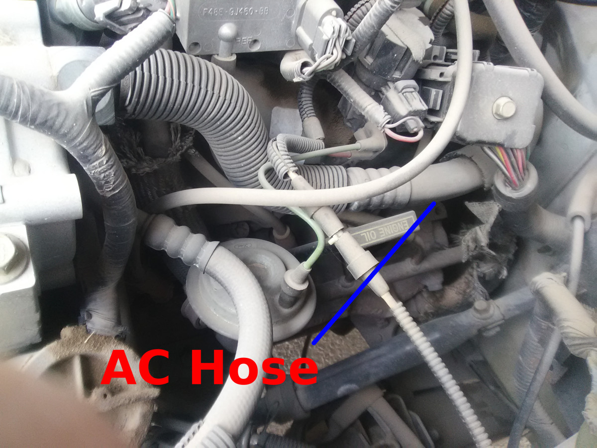 Check AC lines and hoses for leaks.
