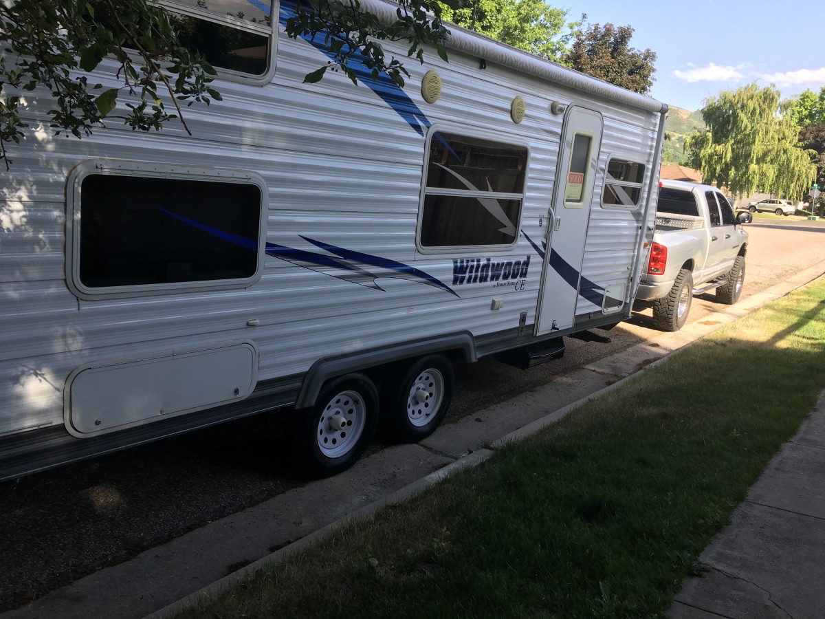 The day we brought our new trailer home.