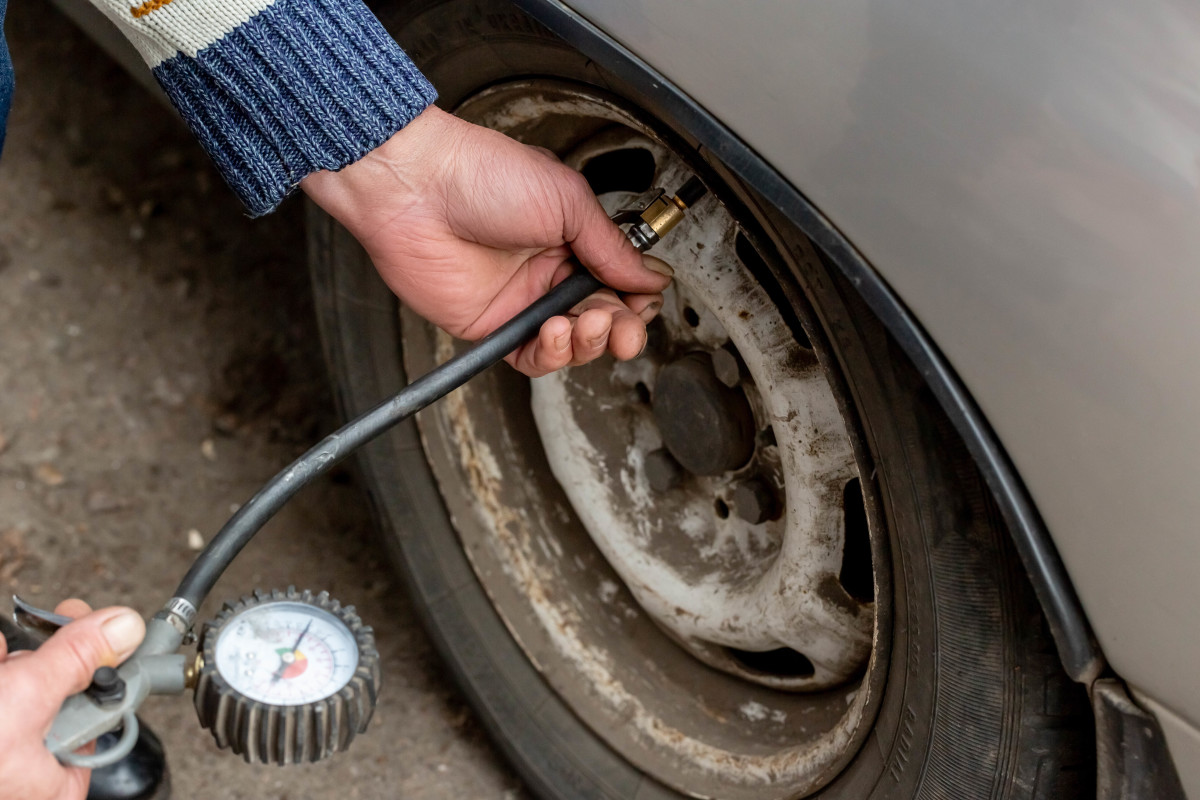 Underinflated tires is a common source of hard steering issues.
