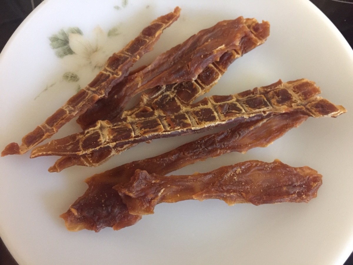 This duck jerky was made in China and sold in the UK