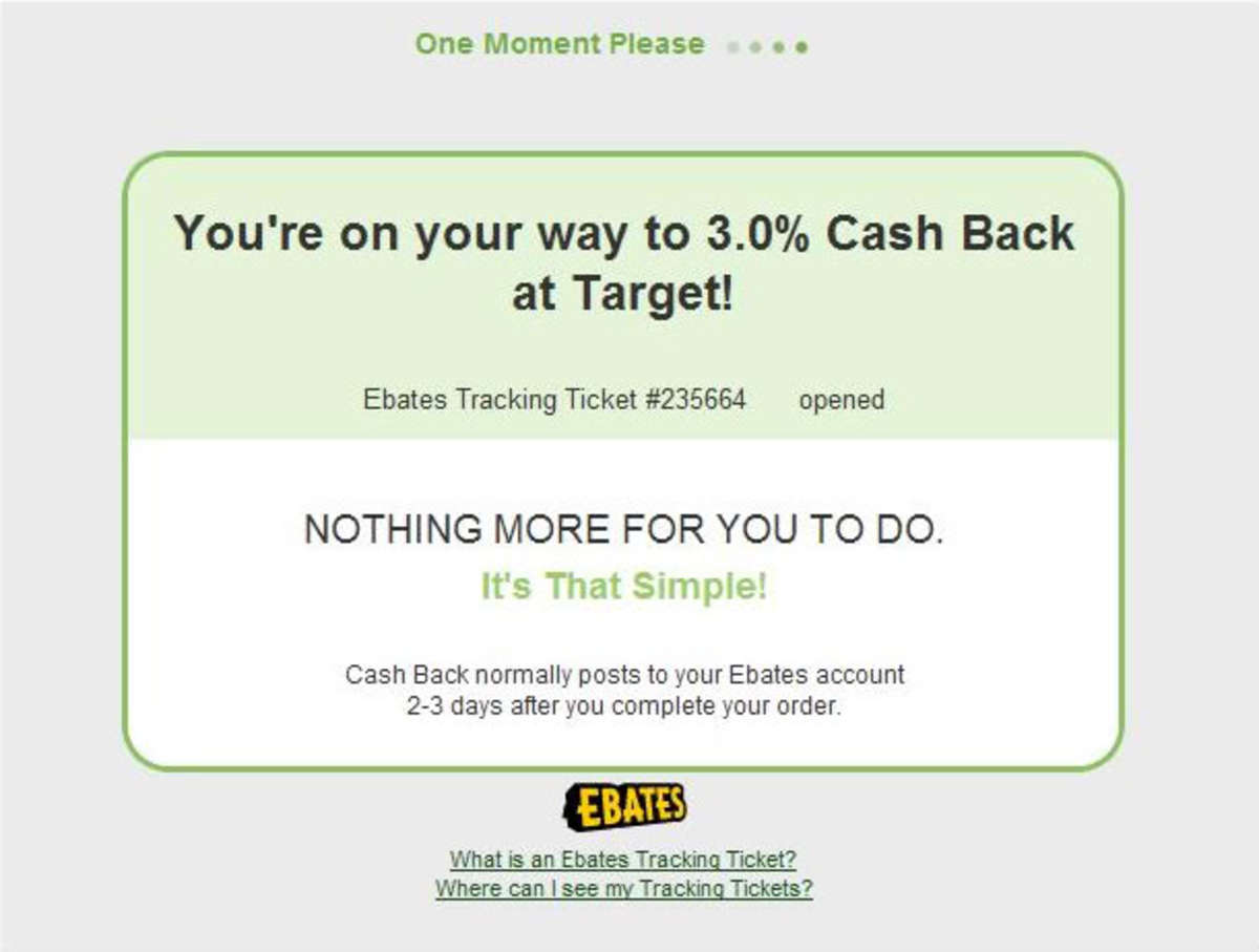 You will see a message similar to this when you click on your store link (Target, for example).