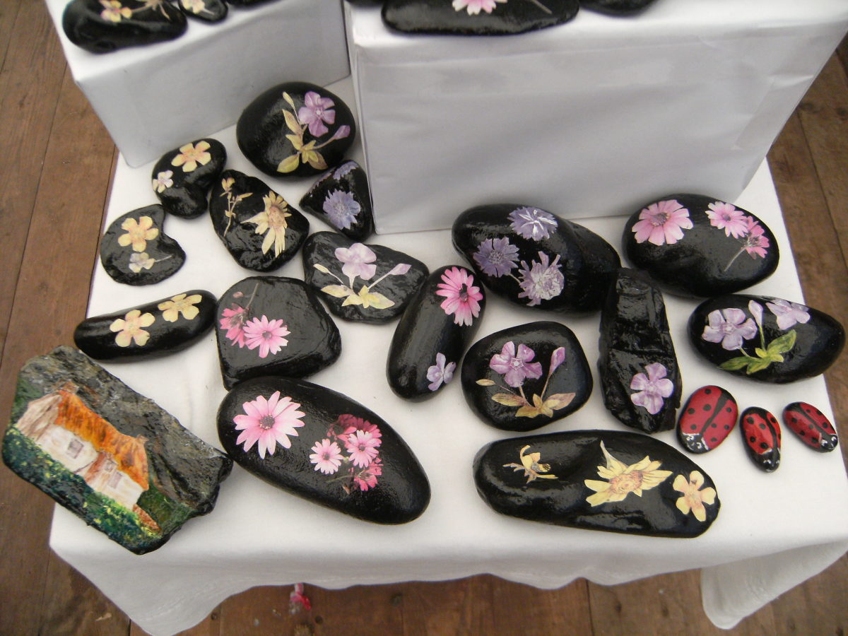 Painted rocks I sell at crafts shows