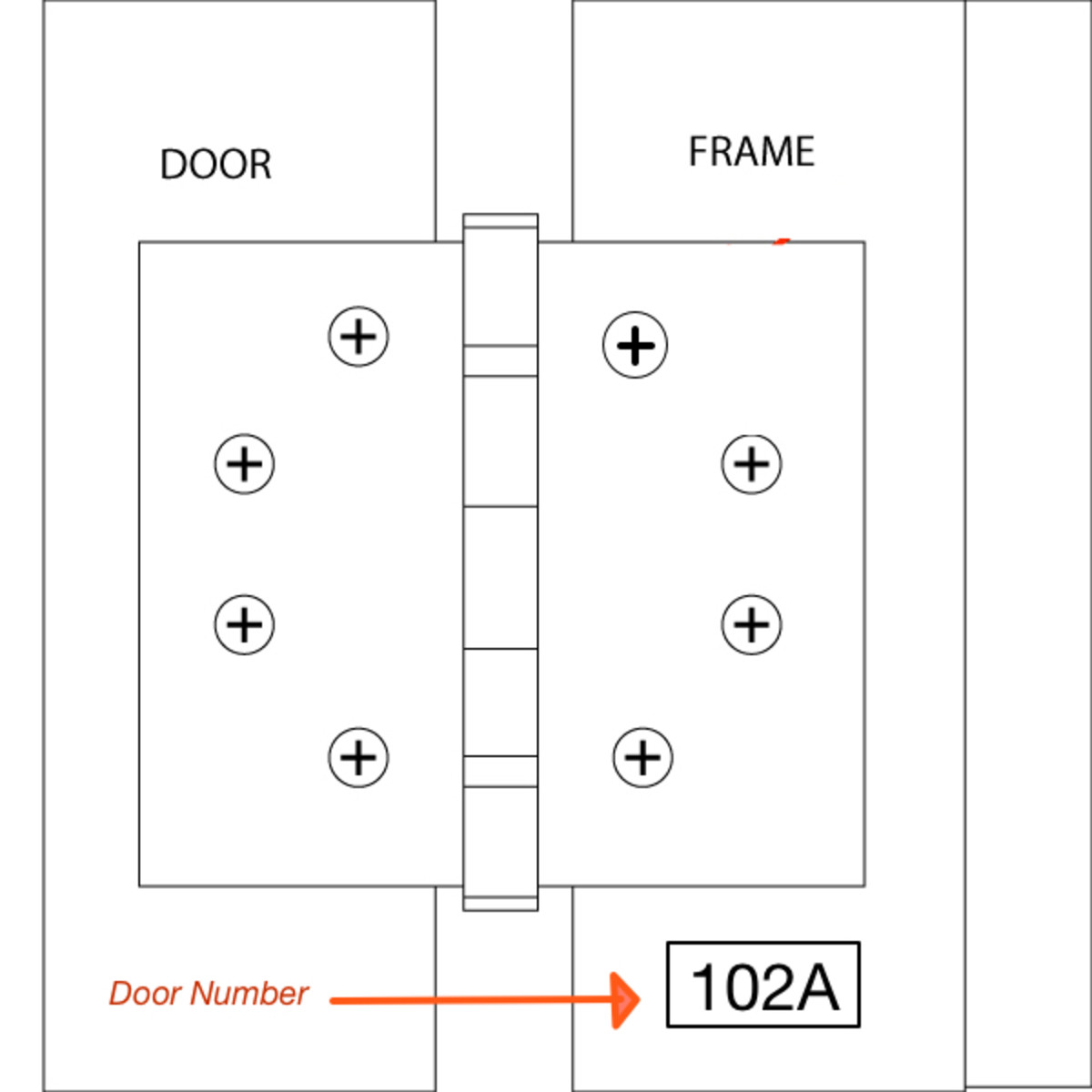 How to view the applied door number with the door open.