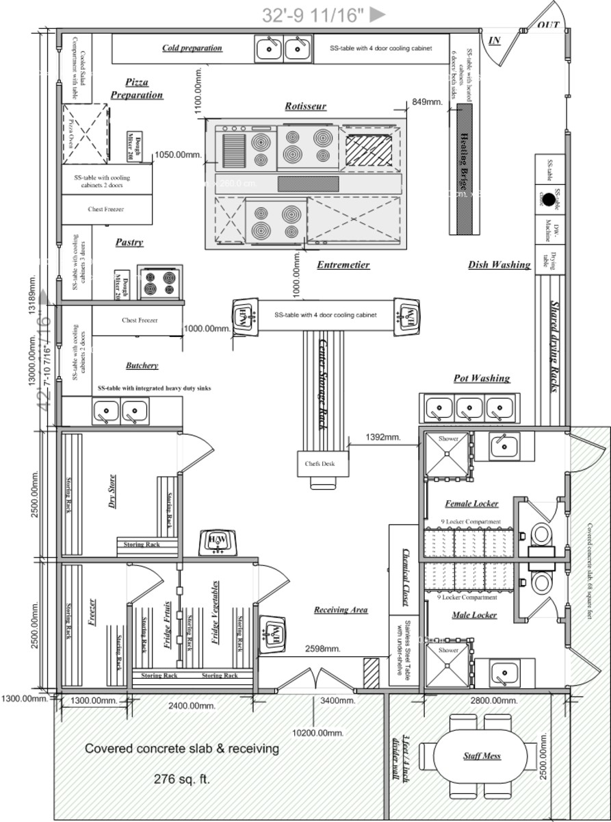 Commercial Kitchen Layout Drawings With Dimensions Afreakatheart | Hot ...