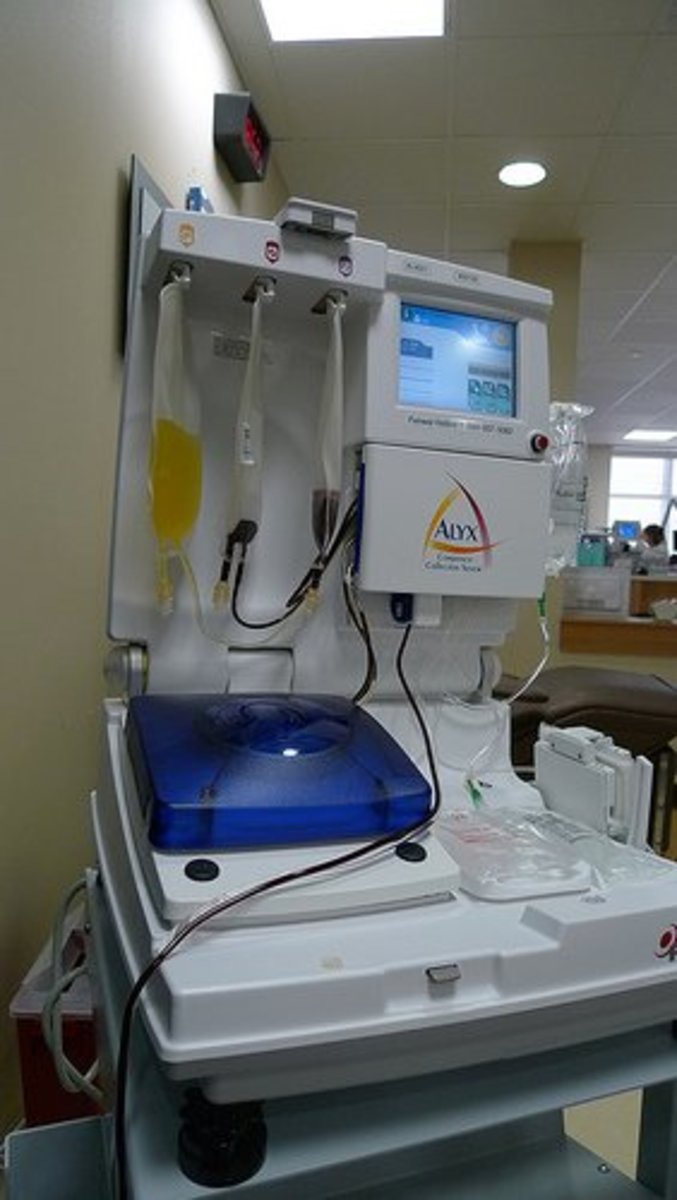 This is the kind of machine your center may use to take your plasma. 