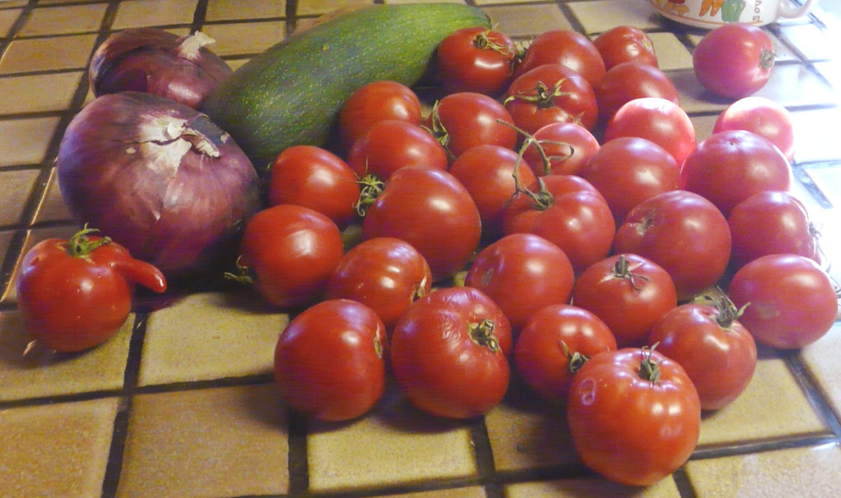 Home-grown vegetables