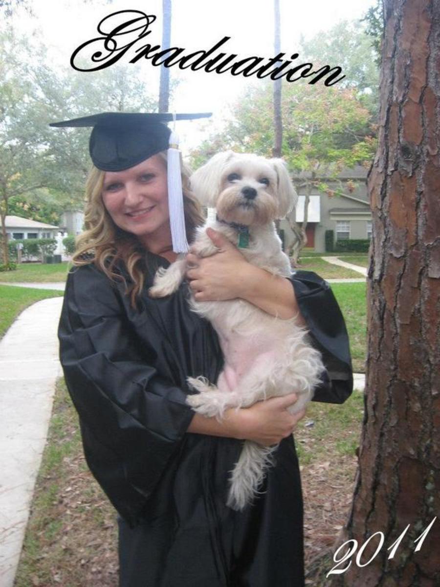 Bailey (the Shih Tzu) is very proud of her mom.
