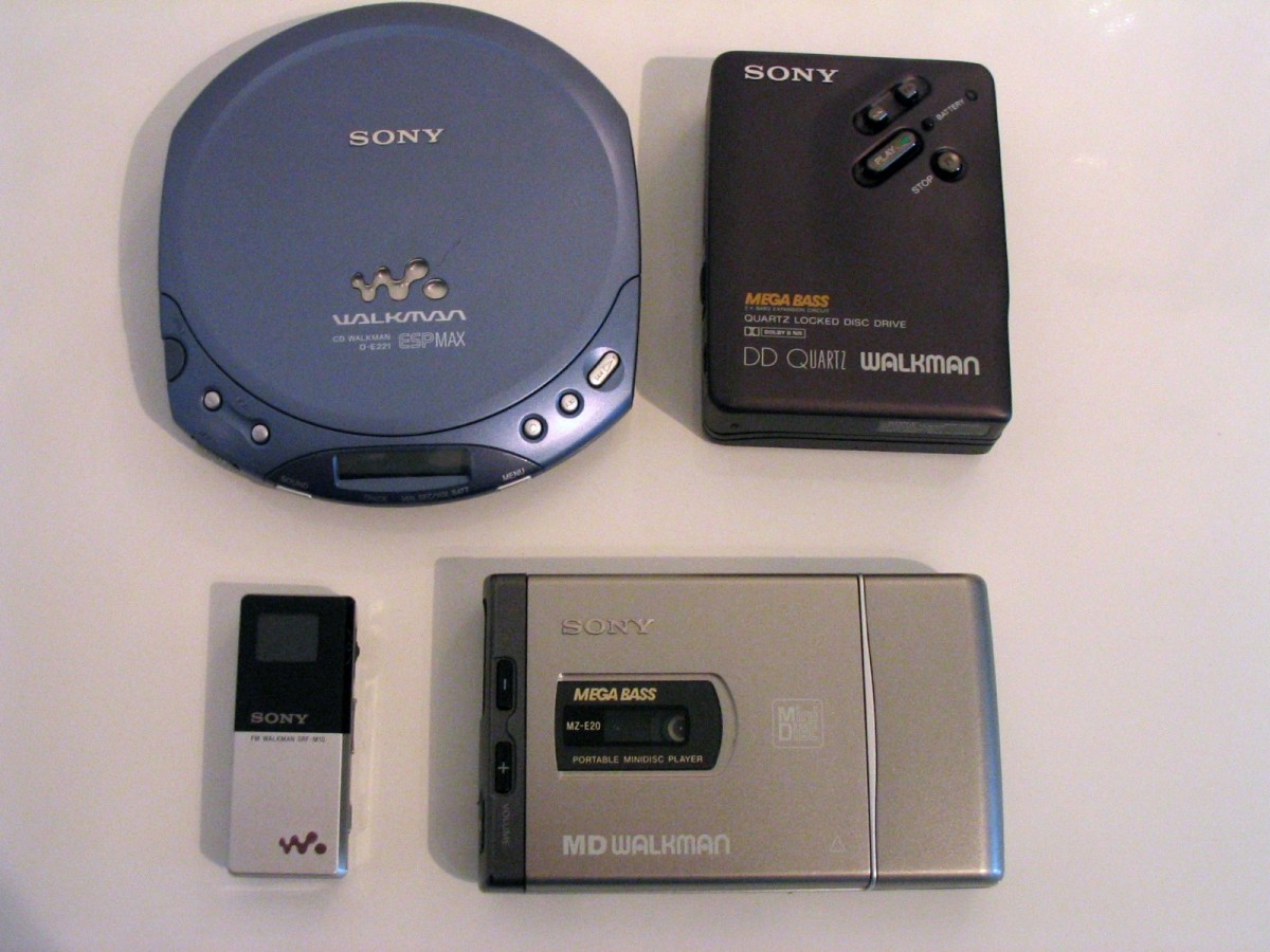 Members of the Sony Walkman line of products; photo by Marc Zimmermann.