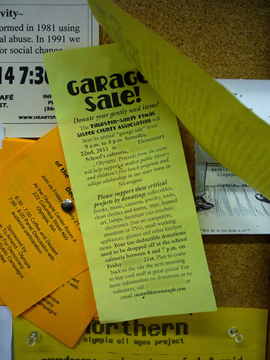 Post your garage sale flyer at local businesses.