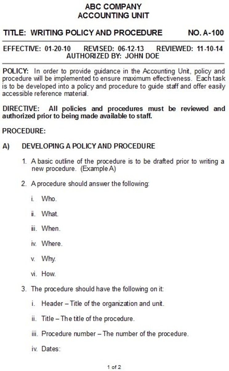 How to Write Policies and Procedures for Your Business - ToughNickel