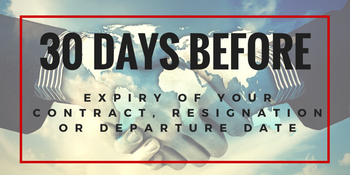 You must apply 30 days before your departure date.