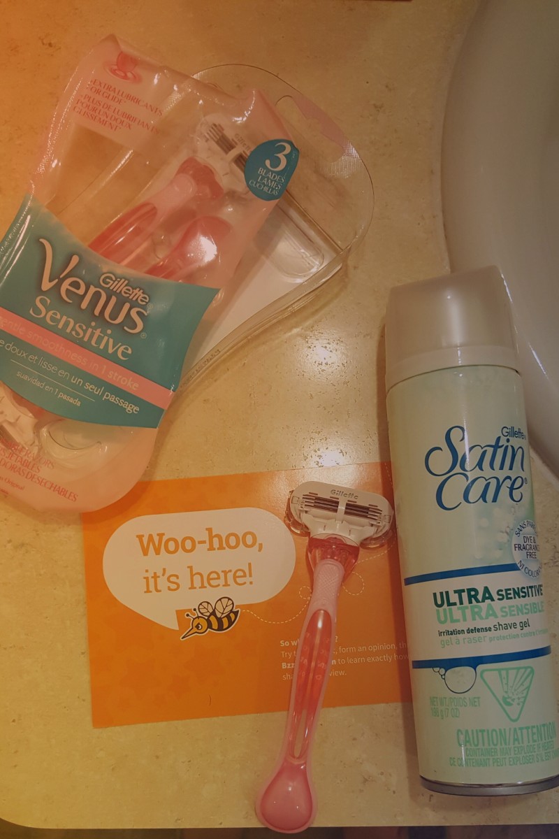 My very first campaign. I was invited to test out Venus razors and Satin Care Sensitive Skin shave cream. I was sent these complimentary items for testing purposes. 