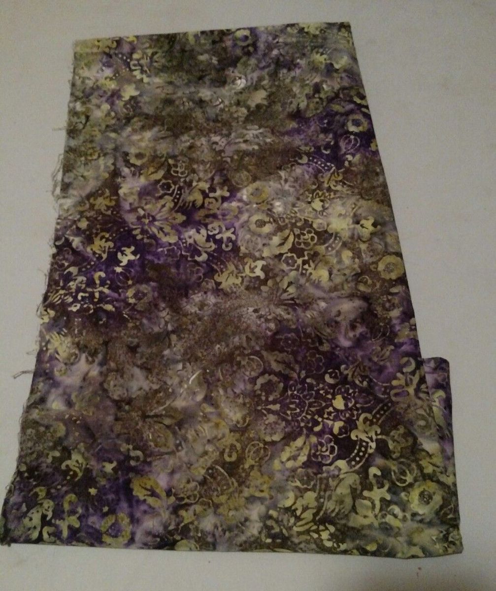 Batik style fabric close-up.