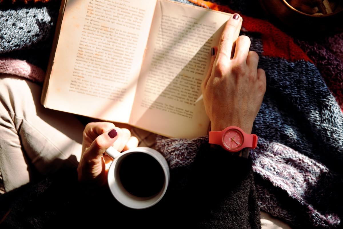 nothing beats a good book and a cup of coffee or tea. 