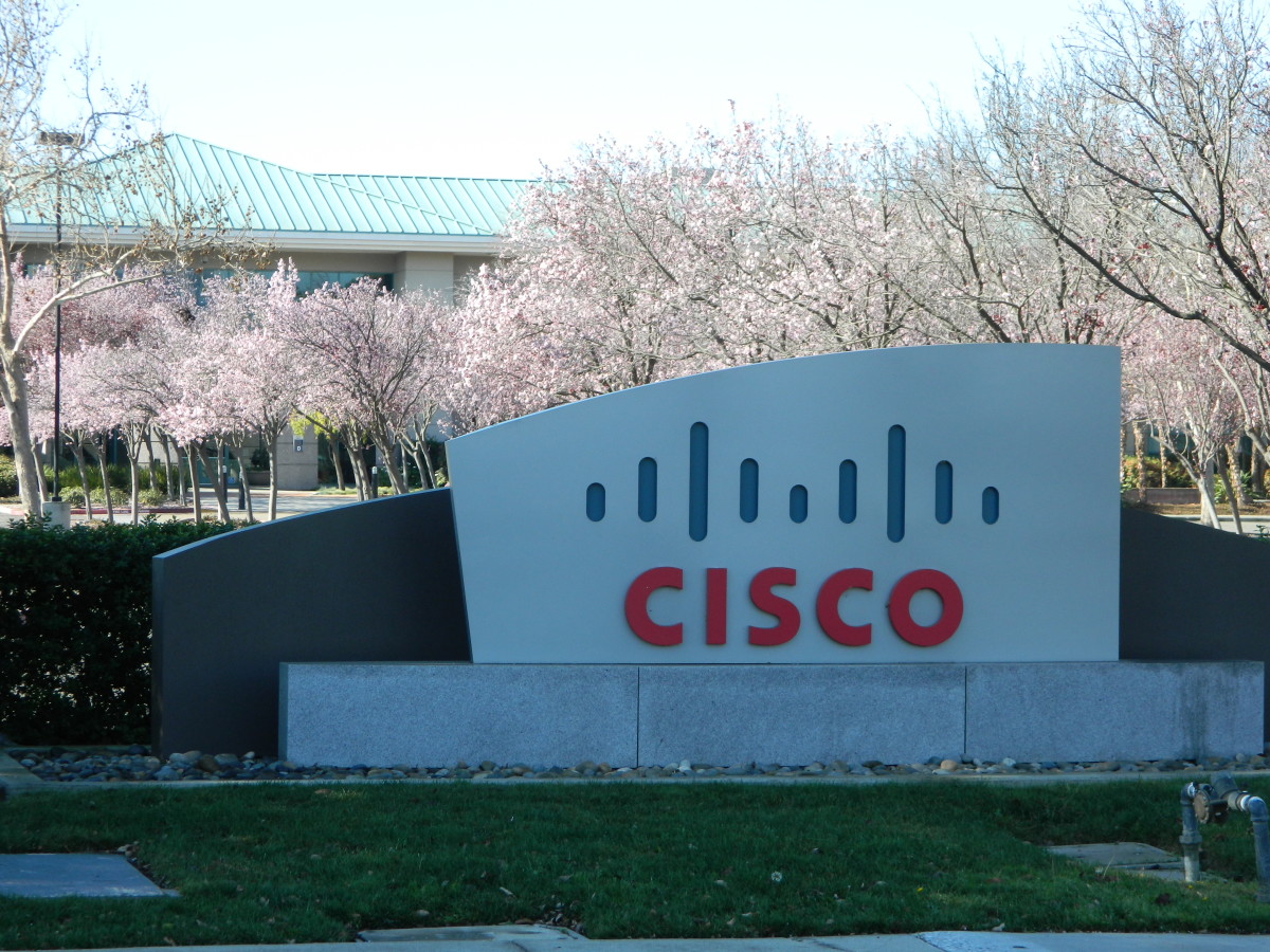 A Cisco sign.