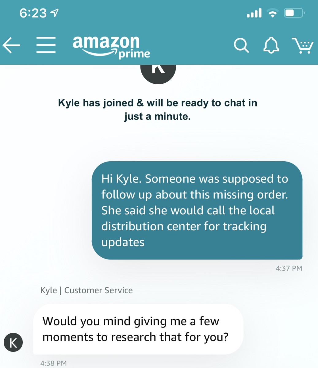 amazon customer service chat