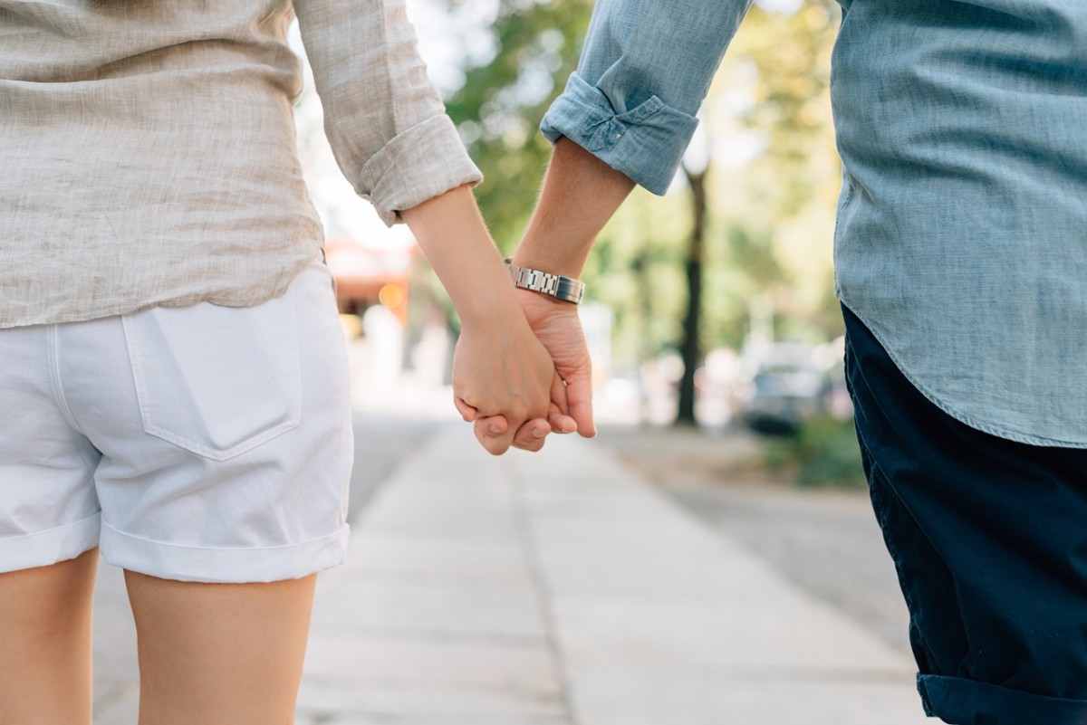 Holding hands is the easy part. When you get a little closer, though...make sure that you check to see that your partner is comfortable with what's going on.