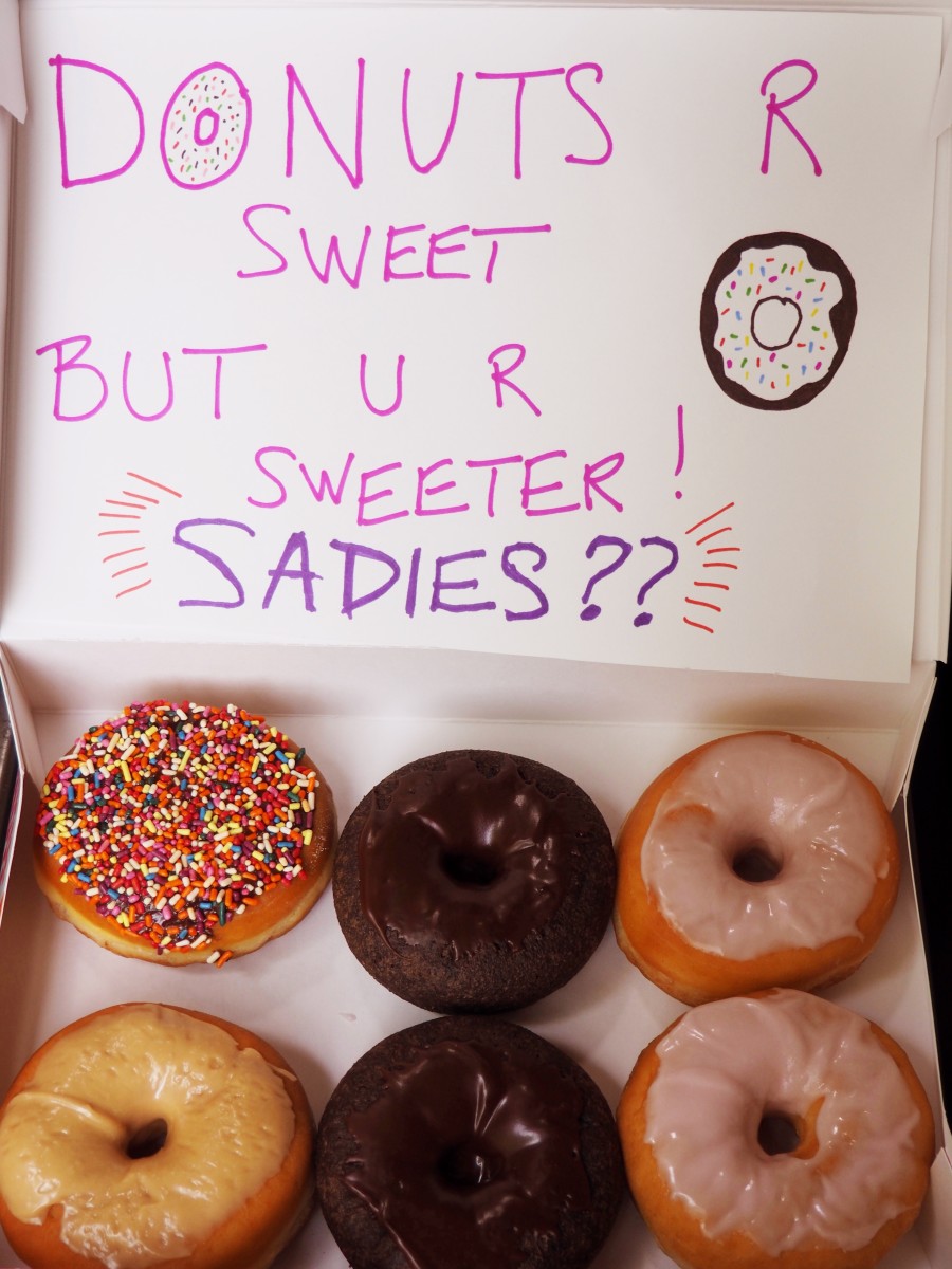 Who can say no to a Sadie's proposal with donuts?!