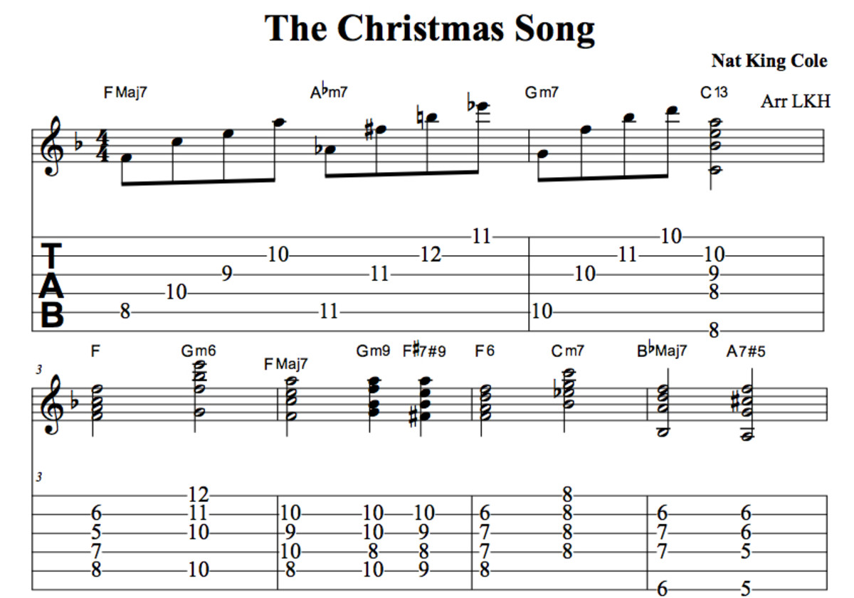 Nat King Cole S Christmas Song Guitar Chords Melody Tab Video Lessons Spinditty Music