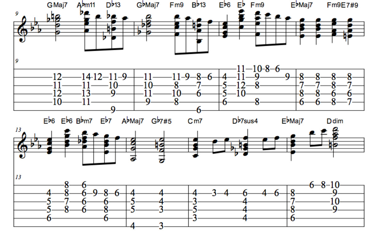 hundehvalp i gang Fremragende Nat King Cole's "Christmas Song": Chords, Tab & More (Jazz Guitar Lessons)  - Spinditty