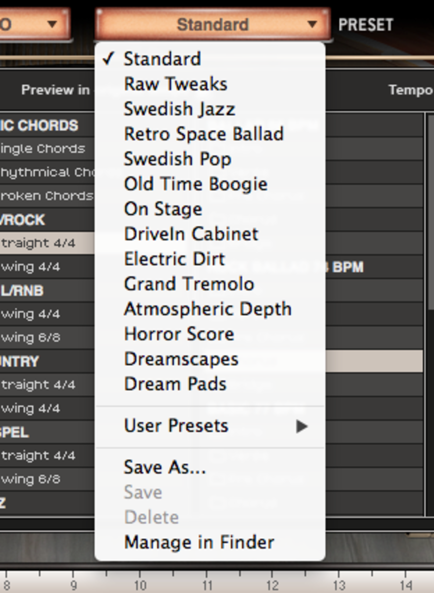 Presets are easy to access and sound fantastic