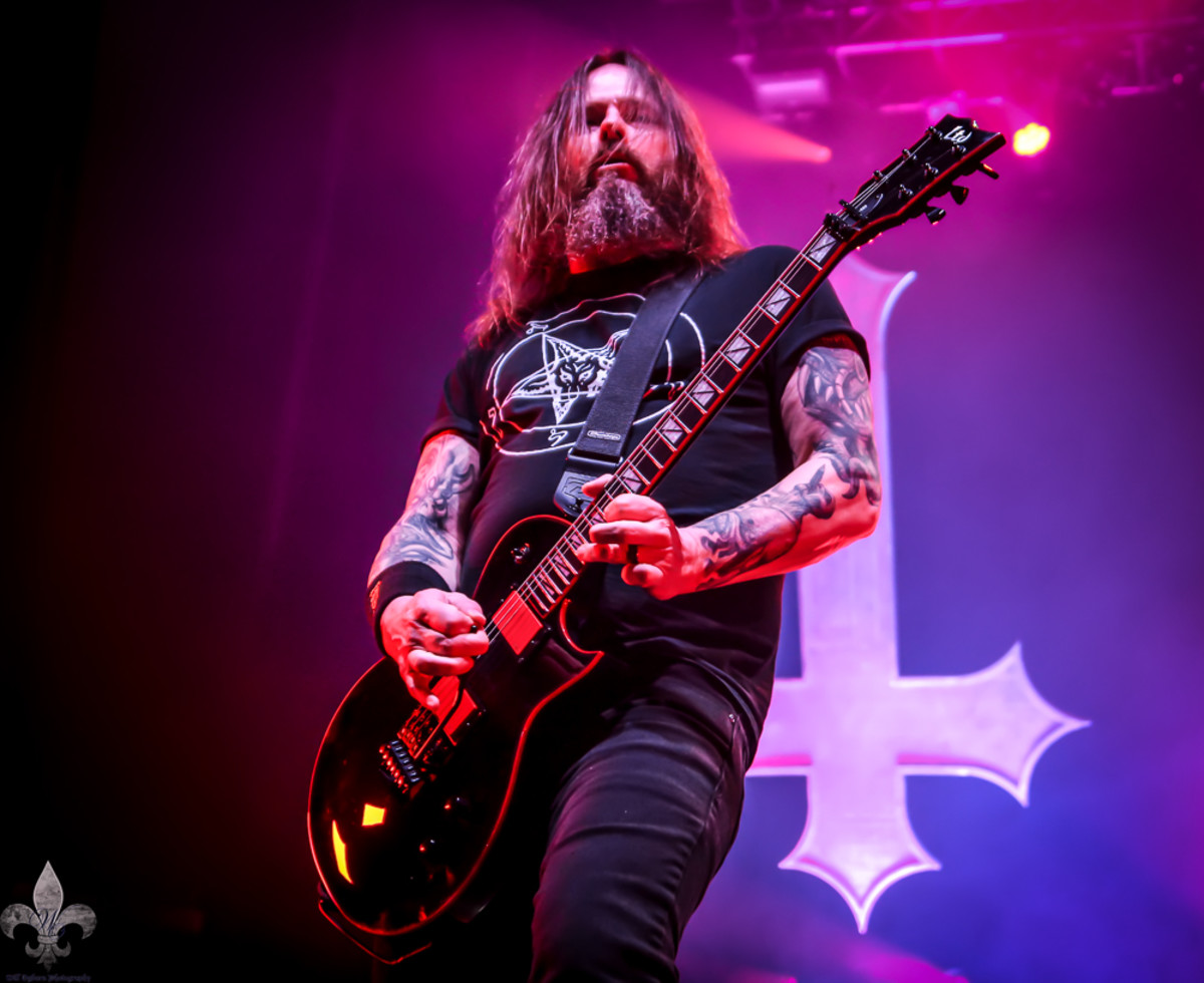 Gary Holt of Exodus and Slayer with one of his ESP guitars. 
