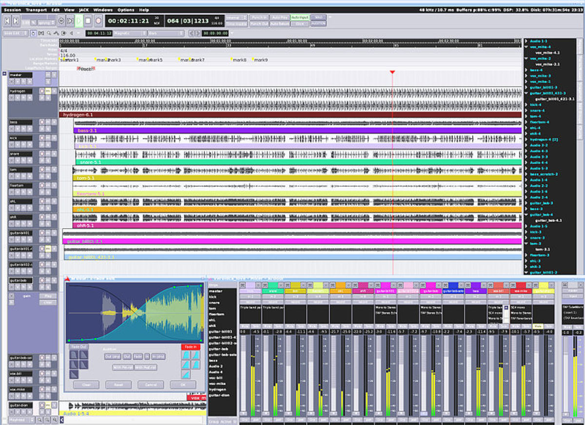 Multitrack recording software