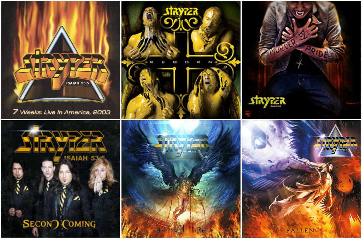 Collage of Stryper albums
