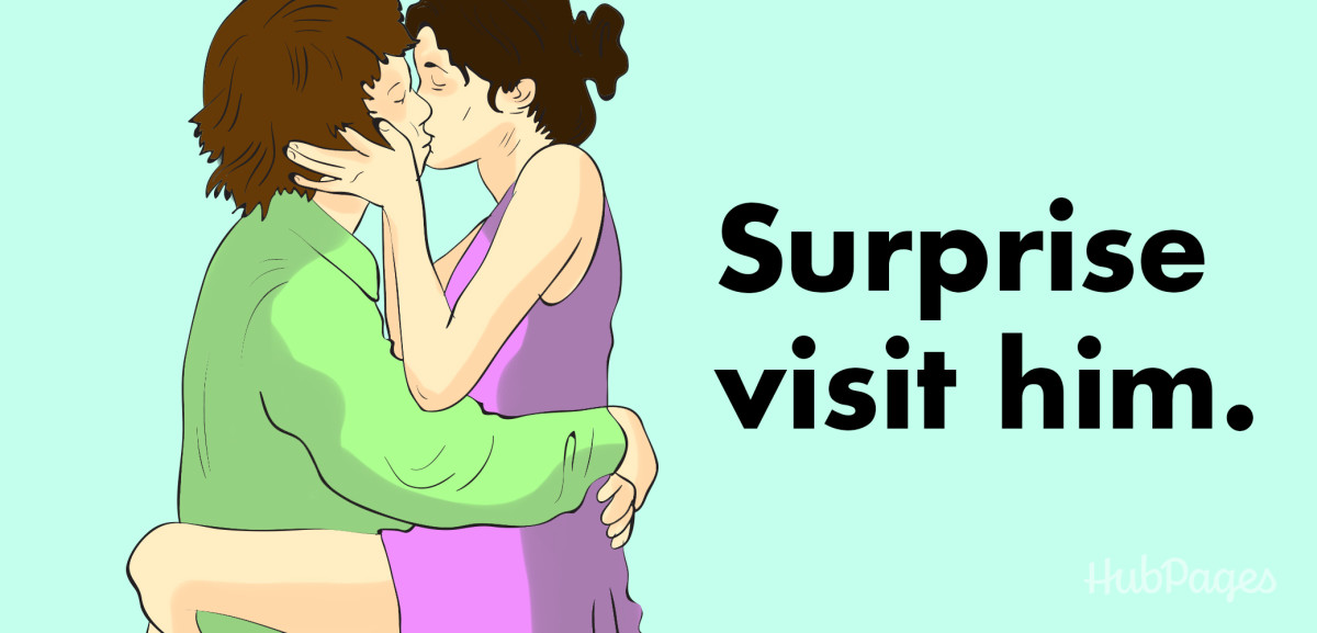 If you're in a long-distance relationship, one of the best gifts is a surprise visit.