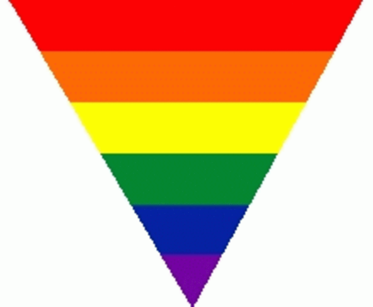 Gay. (Pride colours)