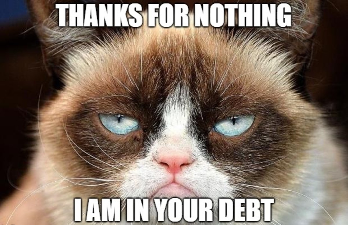 Thanks for Nothing I am in Your Debt