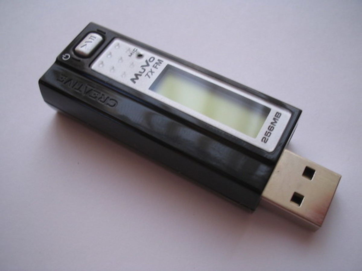A small solid-state MP3 player in a USB Flashdrive form-factor.