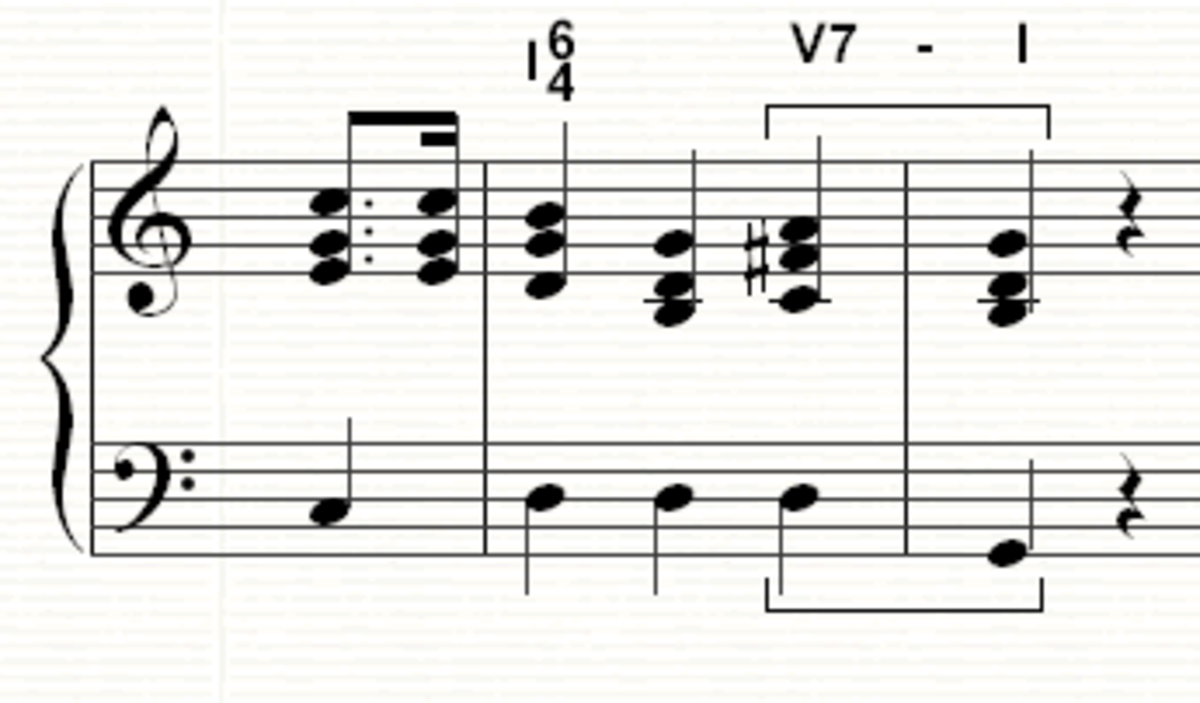 The final section of the song using a 6/4 chord to lead into the cadence smoothly