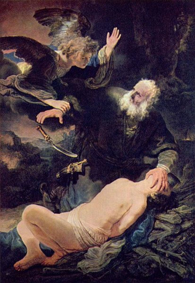 "Sacrifice of Isaac," by Rembrandt. Both Bob Dylan and Leonard Cohen were inspired to write songs that dealt with the Biblical account of God asking Abraham to sacrifice Isaac. 