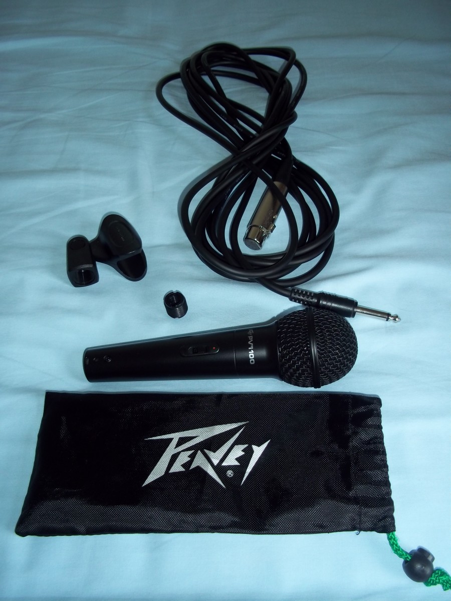 The microphone and all of the included accessories. 