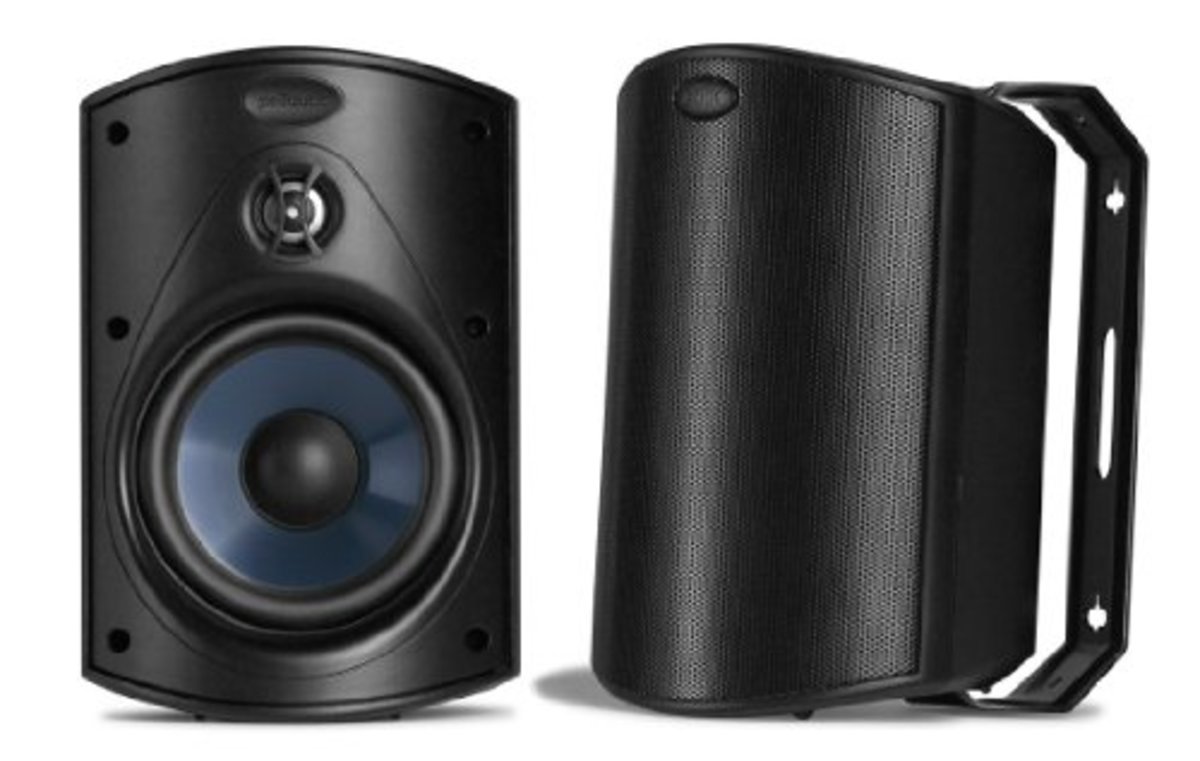 Those seeking outdoor speakers in the mid price range would do well to take a look at the Polk Atrium 4 range.  These speakers pack a punch, sonically speaking, and they are immune to the effects of the elements.