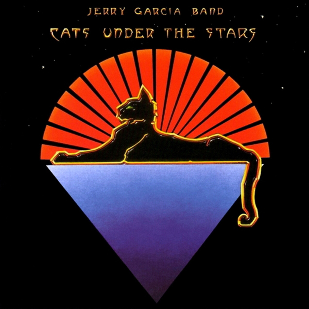 Jerry Garcia Band "Cats Under the Stars" Arista Records AB-4160 12" LP Vinyl Record (1978) Album Cover Art by Alton Kelley & Stanley Mouse 