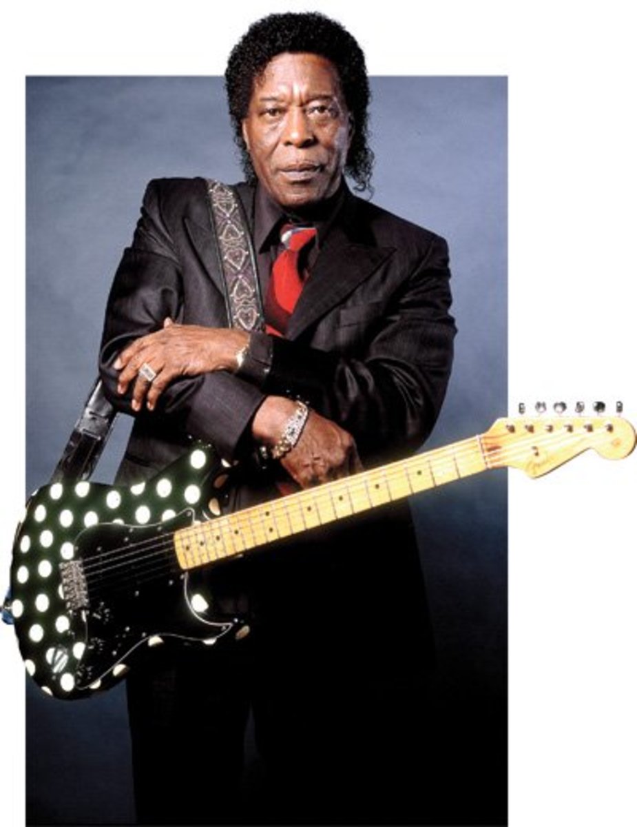 Buddy Guy with his iconic polka dot Strat
