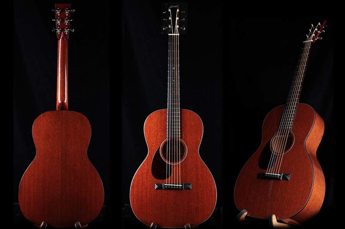 Collings 001 Mh Custom (left-handed guitar shown) in natural finish